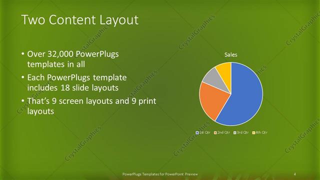 Two Content presentation slide layout