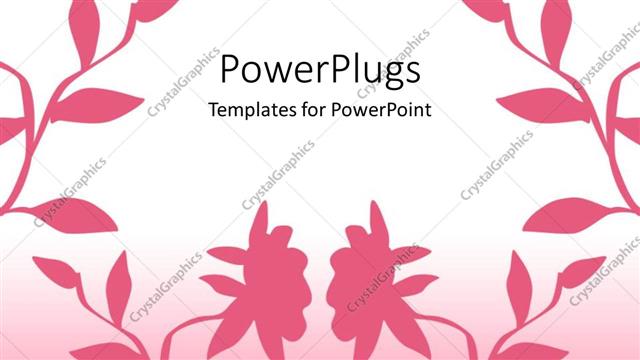  Presentation with floral - Beautiful pinkish background including flowers of the same color