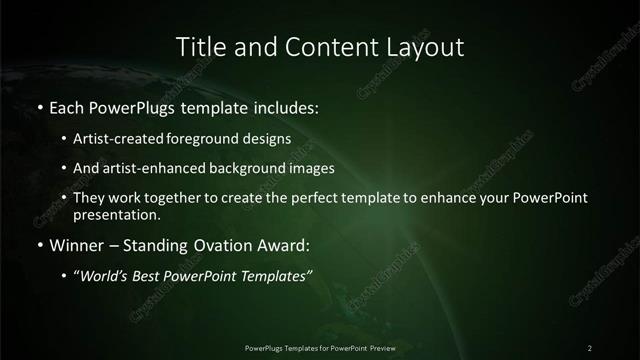 Title and Content presentation slide layout