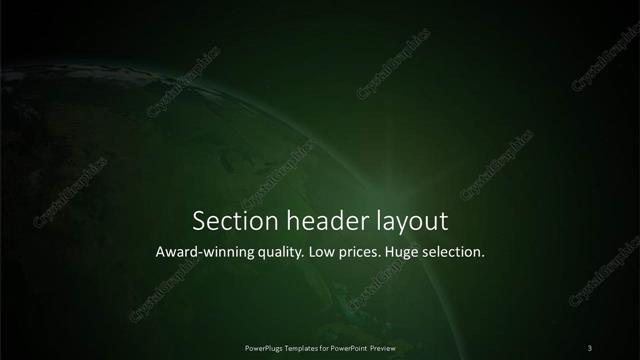 Section Header presentation slide layout
