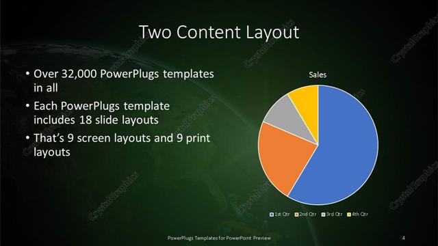 Two Content presentation slide layout