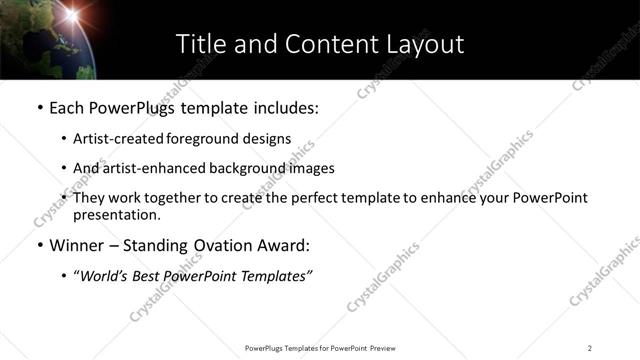 Title and Content presentation slide layout