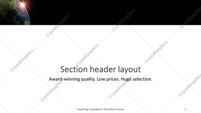 Section Header presentation slide layout