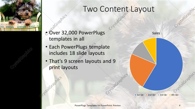 Two Content presentation slide layout