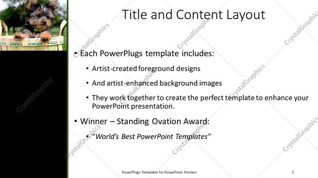 Title and Content presentation slide layout