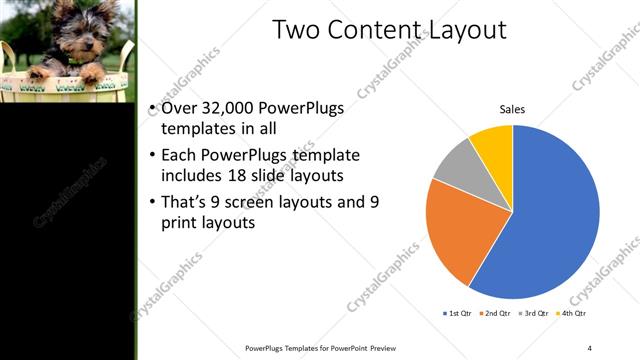 Two Content presentation slide layout