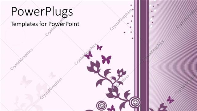  Presentation with purple floral - A beautiful purple colored floral design on a white and purple background