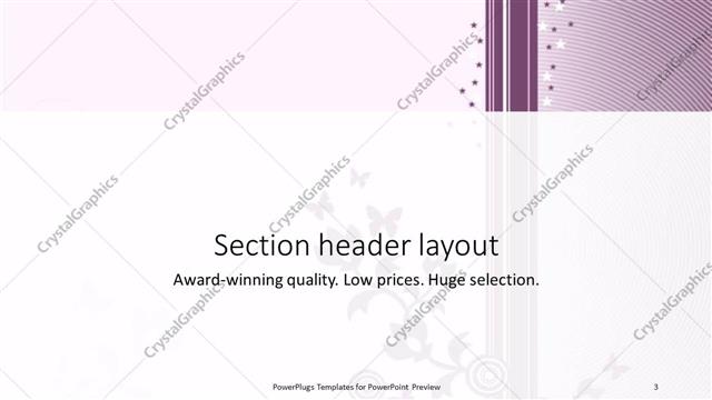 Section Header presentation slide layout