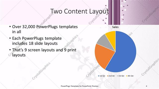 Two Content presentation slide layout