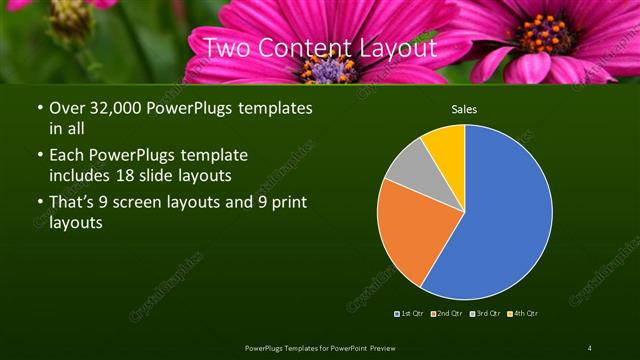 Two Content presentation slide layout