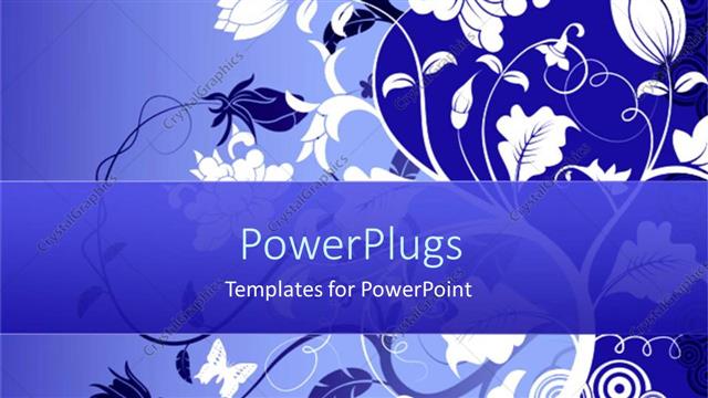  Presentation with purple floral - A beautiful purple floral background with place for text in middle