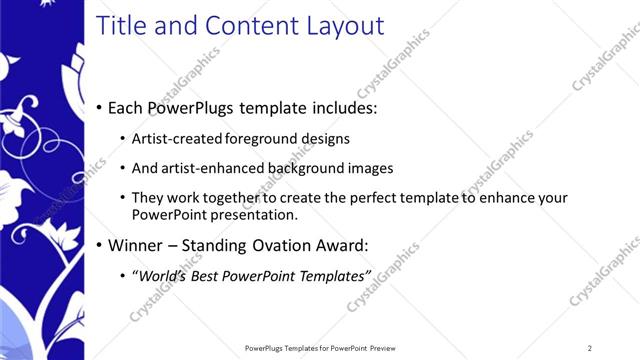 Title and Content presentation slide layout