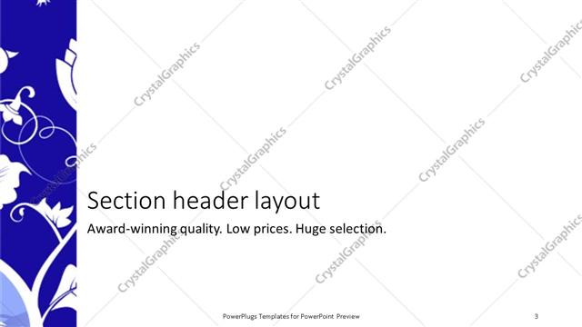 Section Header presentation slide layout