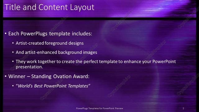 Title and Content presentation slide layout