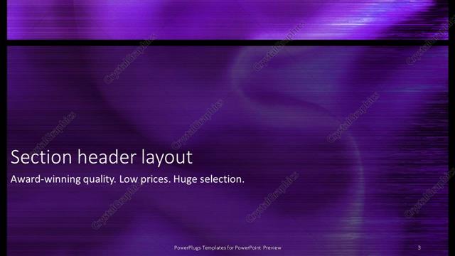 Section Header presentation slide layout