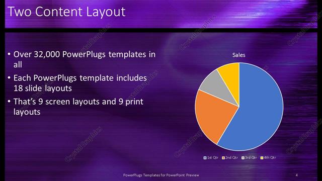 Two Content presentation slide layout