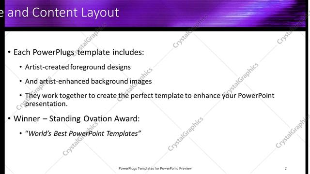 Title and Content presentation slide layout