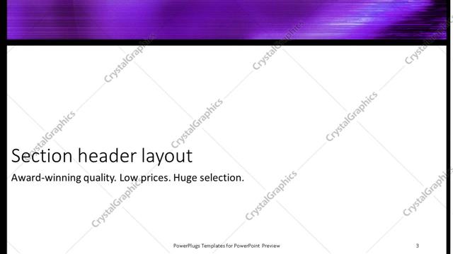 Section Header presentation slide layout
