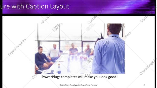 Picture with Caption presentation slide layout