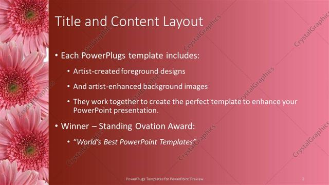 Title and Content presentation slide layout