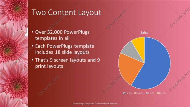 Two Content presentation slide layout