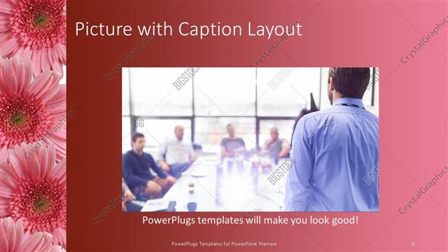 Picture with Caption presentation slide layout