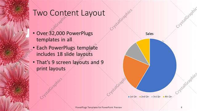 Two Content presentation slide layout