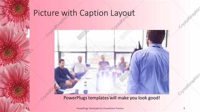 Picture with Caption presentation slide layout