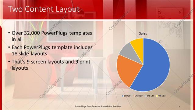 Two Content presentation slide layout