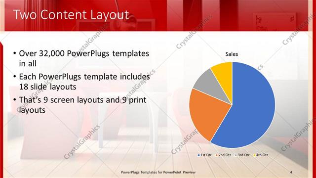 Two Content presentation slide layout