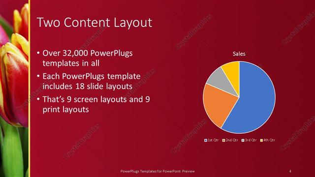 Two Content presentation slide layout