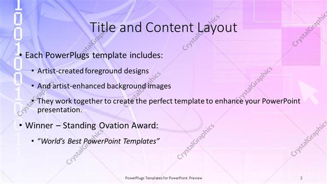 Title and Content presentation slide layout