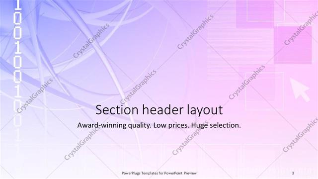 Section Header presentation slide layout
