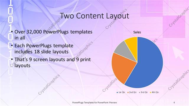 Two Content presentation slide layout
