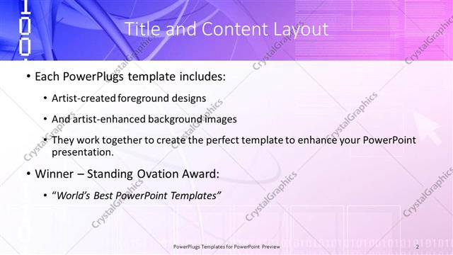 Title and Content presentation slide layout