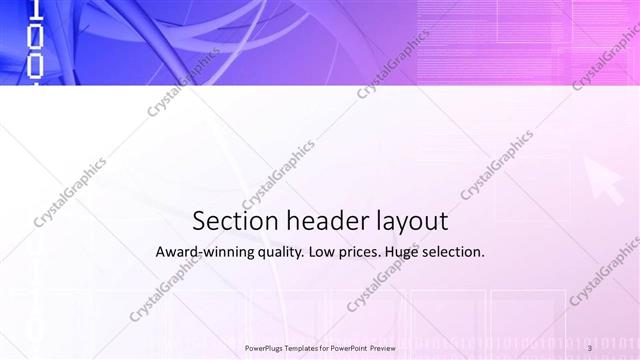 Section Header presentation slide layout