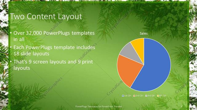 Two Content presentation slide layout