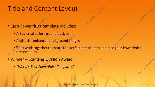 Title and Content presentation slide layout