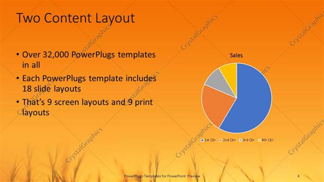 Two Content presentation slide layout