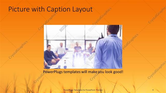Picture with Caption presentation slide layout