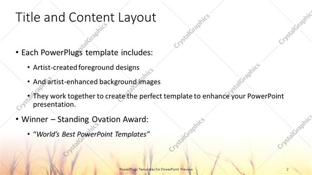 Title and Content presentation slide layout