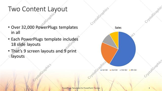 Two Content presentation slide layout