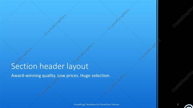 Section Header presentation slide layout