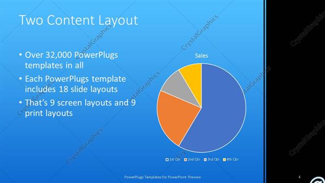 Two Content presentation slide layout