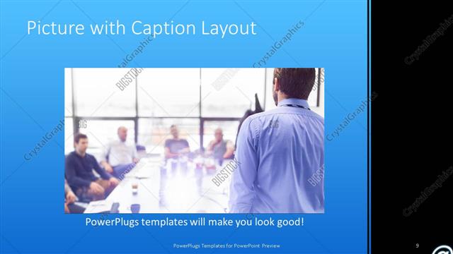 Picture with Caption presentation slide layout