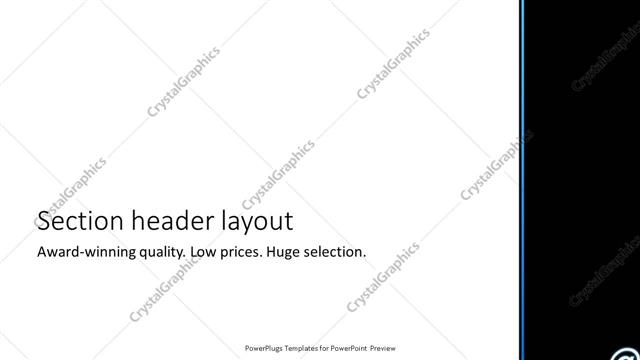 Section Header presentation slide layout