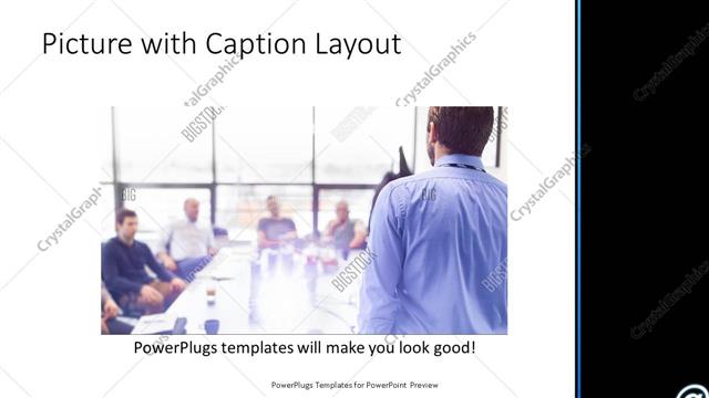 Picture with Caption presentation slide layout
