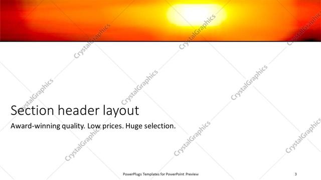 Section Header presentation slide layout