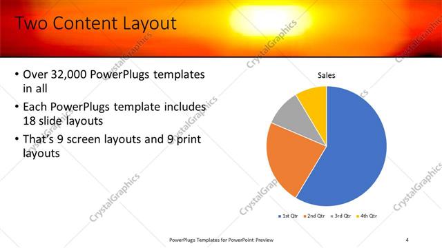 Two Content presentation slide layout