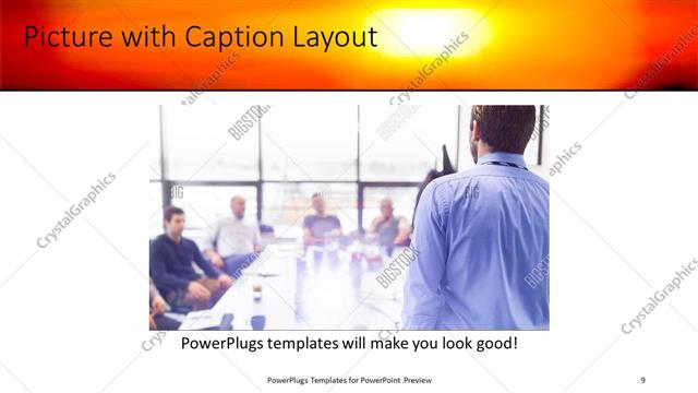 Picture with Caption presentation slide layout